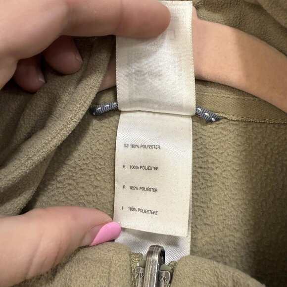 North Face Jacket Mens XL Tan Full Zip TKA 100 Fleece Outdoor Hiking Lightweight - Picture 6 of 11